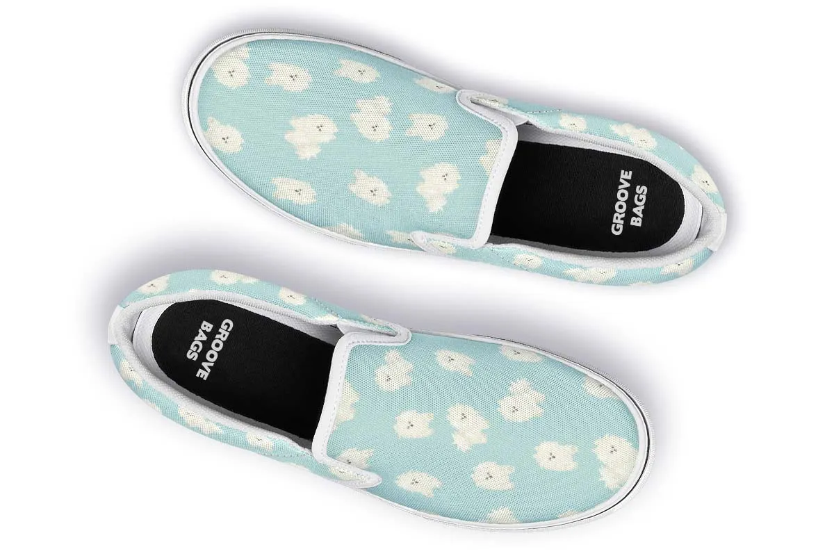 Fluffy American Eskimo Slip-On Shoes