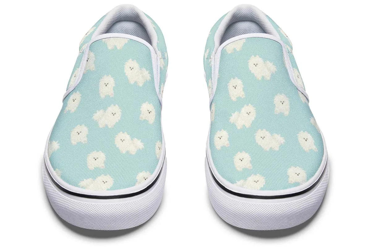 Fluffy American Eskimo Slip-On Shoes
