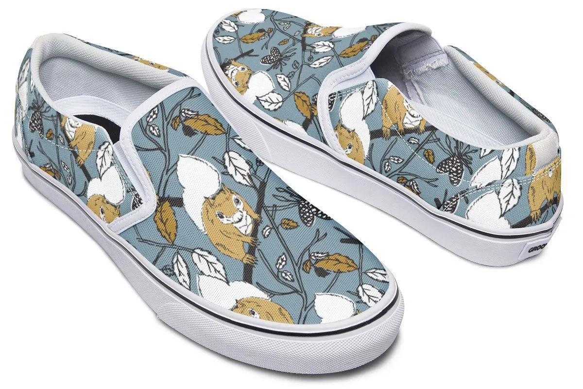 Forest Squirrel Slip-On Shoes
