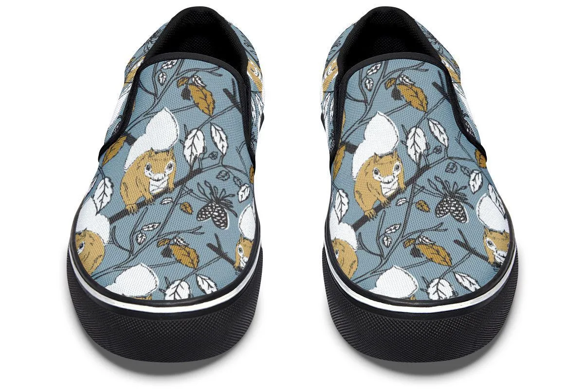 Forest Squirrel Slip-On Shoes