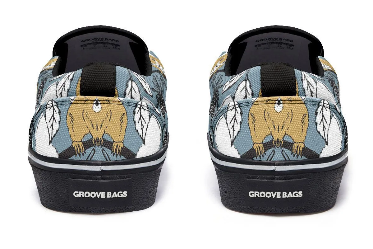 Forest Squirrel Slip-On Shoes