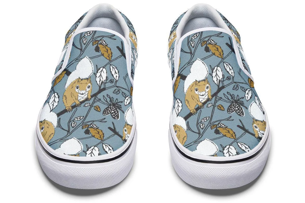 Forest Squirrel Slip-On Shoes