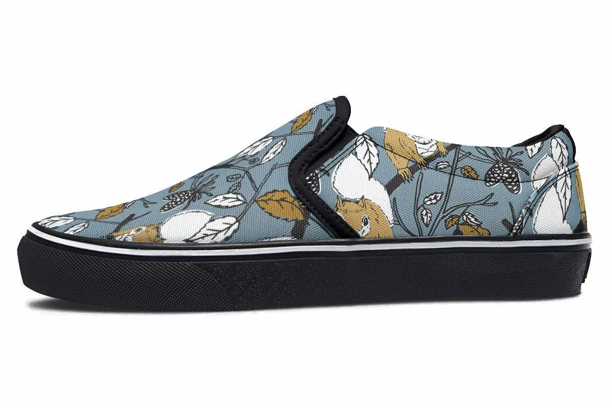 Forest Squirrel Slip-On Shoes