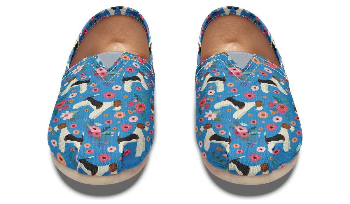 Fox Terrier  Flower Casual Shoes