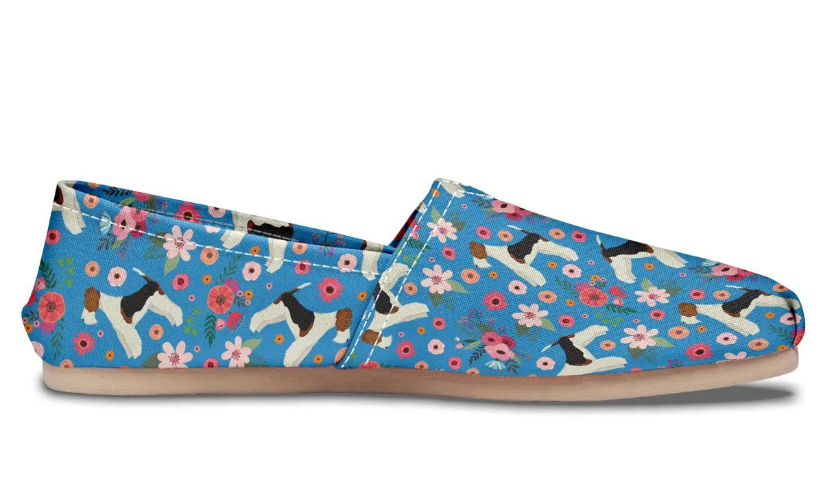 Fox Terrier  Flower Casual Shoes