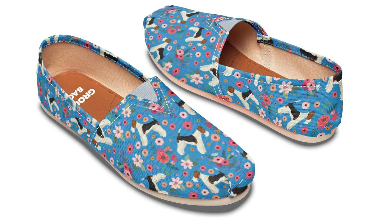 Fox Terrier  Flower Casual Shoes
