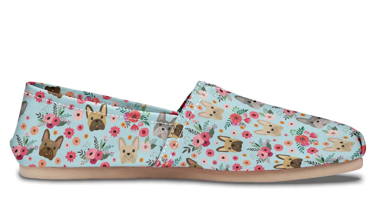French Bulldog Flower Casual Shoes