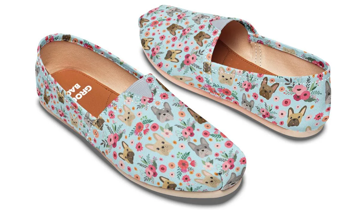 French Bulldog Flower Casual Shoes