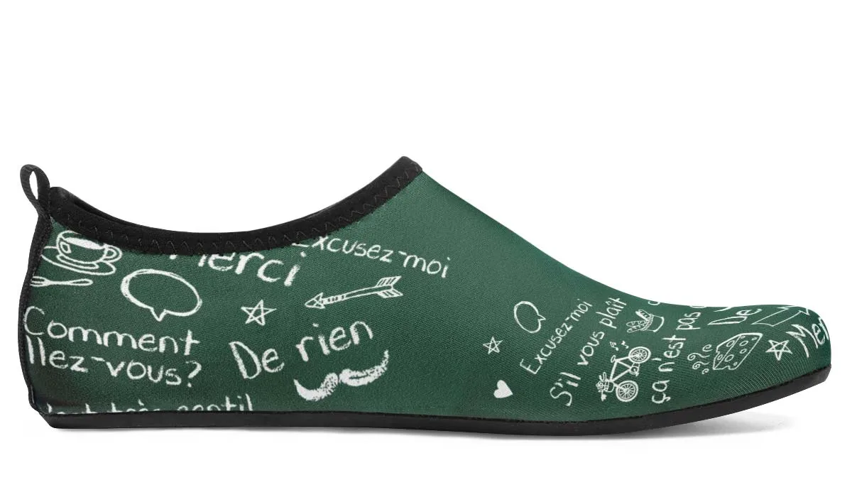 French Chalk Board Aqua Barefoot Shoes