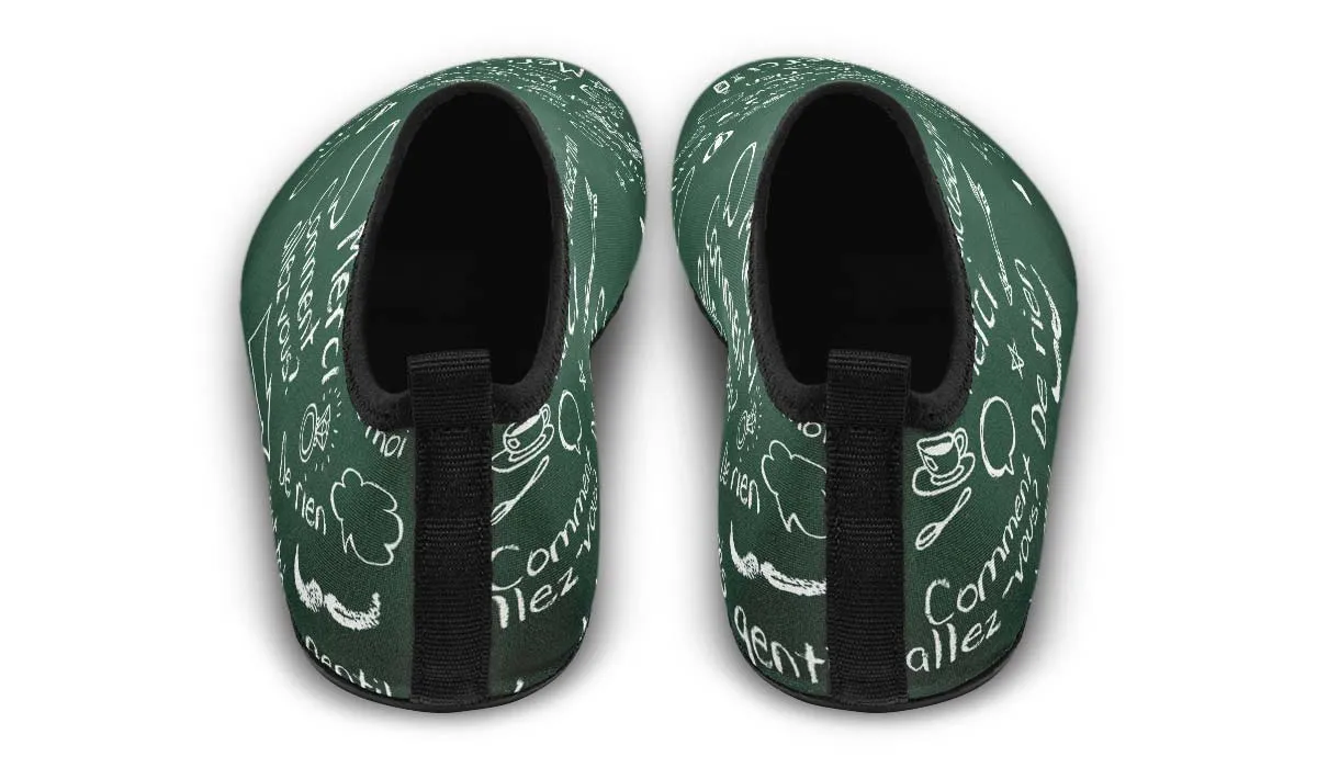 French Chalk Board Aqua Barefoot Shoes