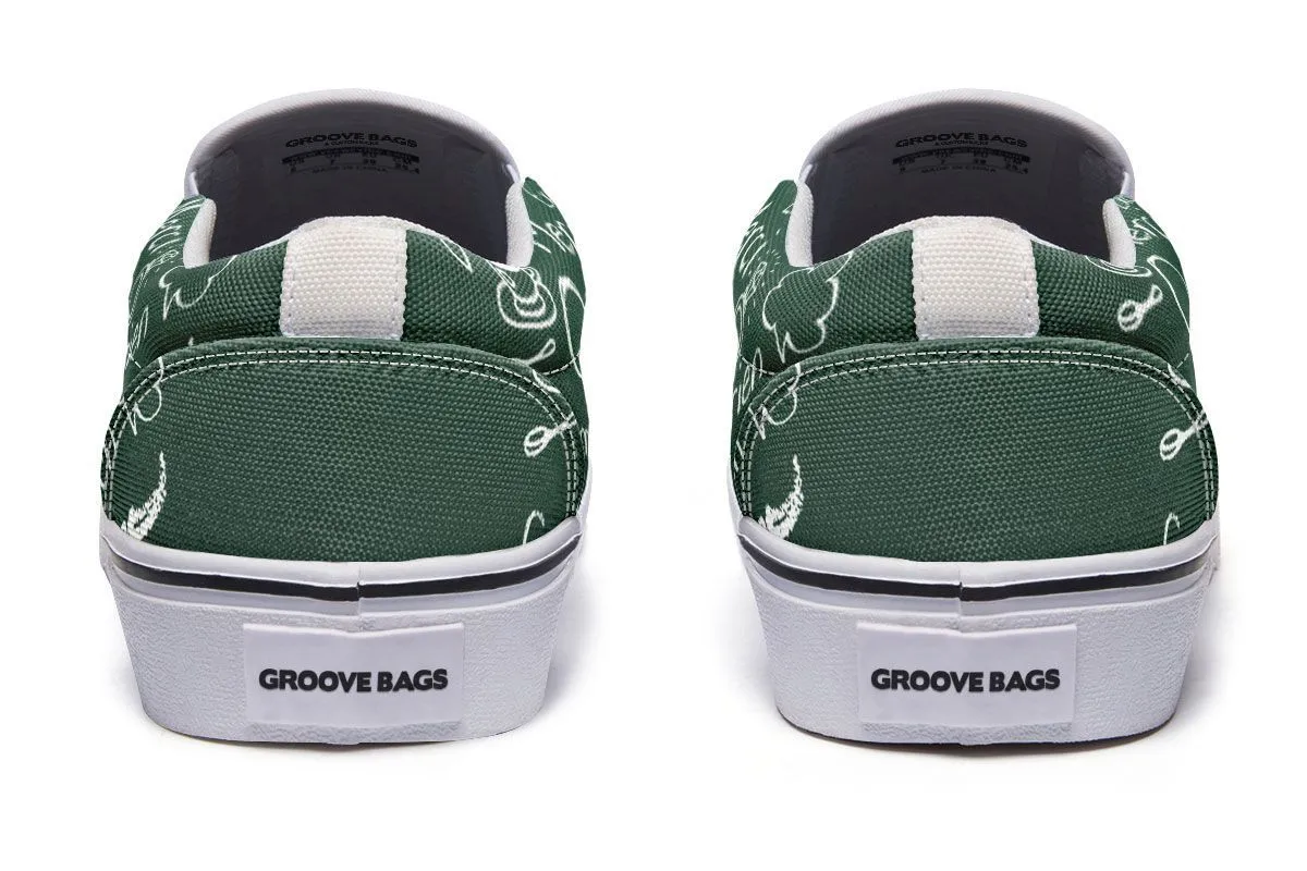 French Chalk Board Slip-On Shoes