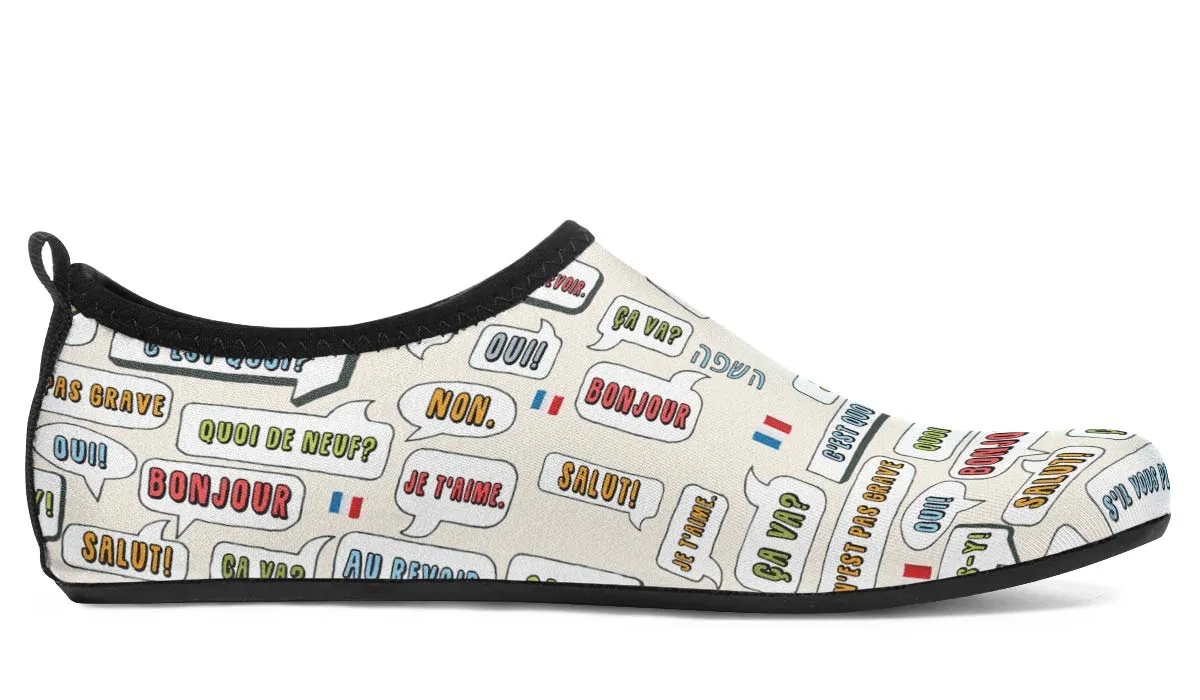 French Phrases Aqua Barefoot Shoes