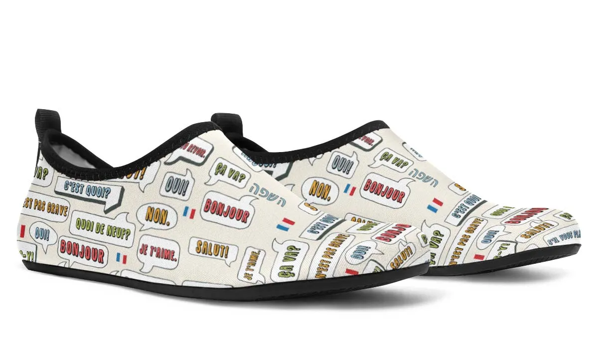 French Phrases Aqua Barefoot Shoes
