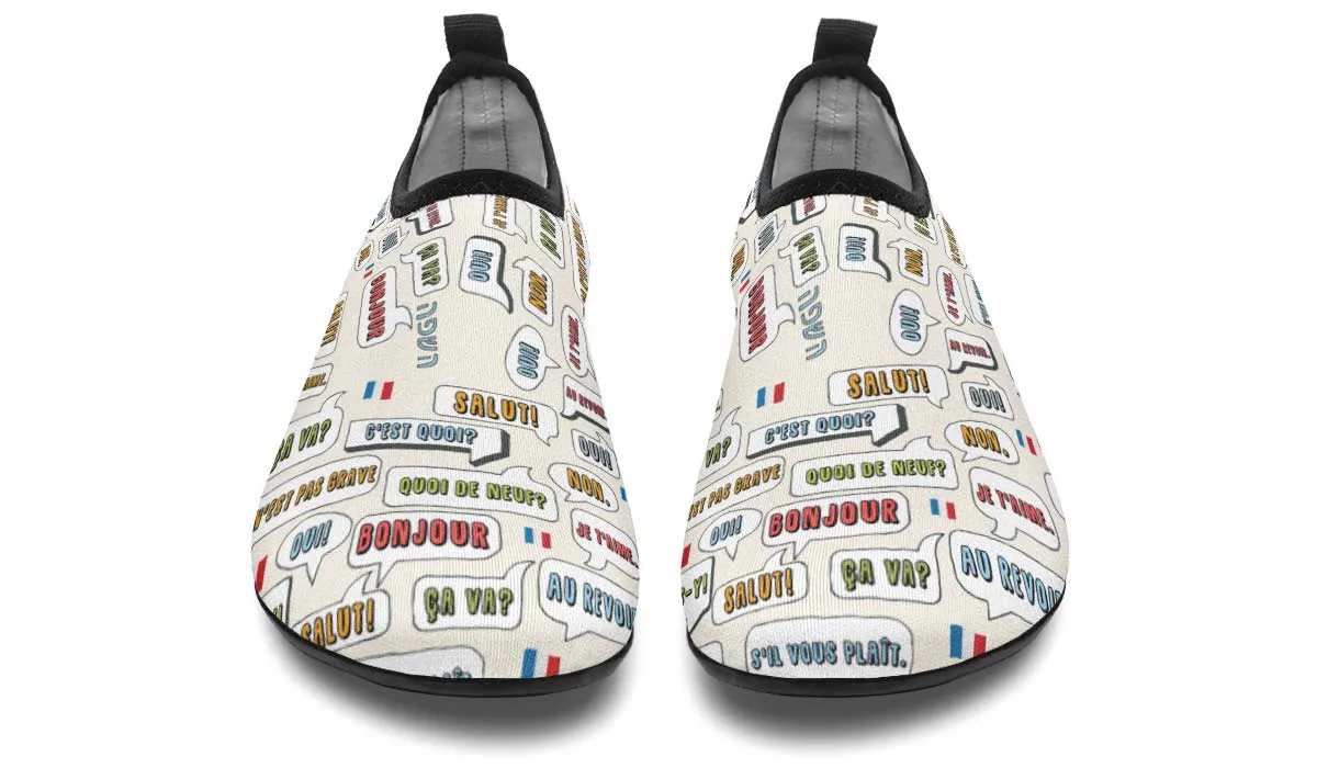 French Phrases Aqua Barefoot Shoes