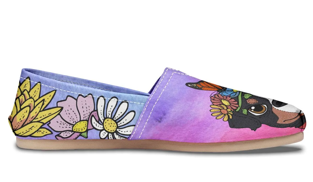 Fun Floral Bernese Mountain Casual Shoes