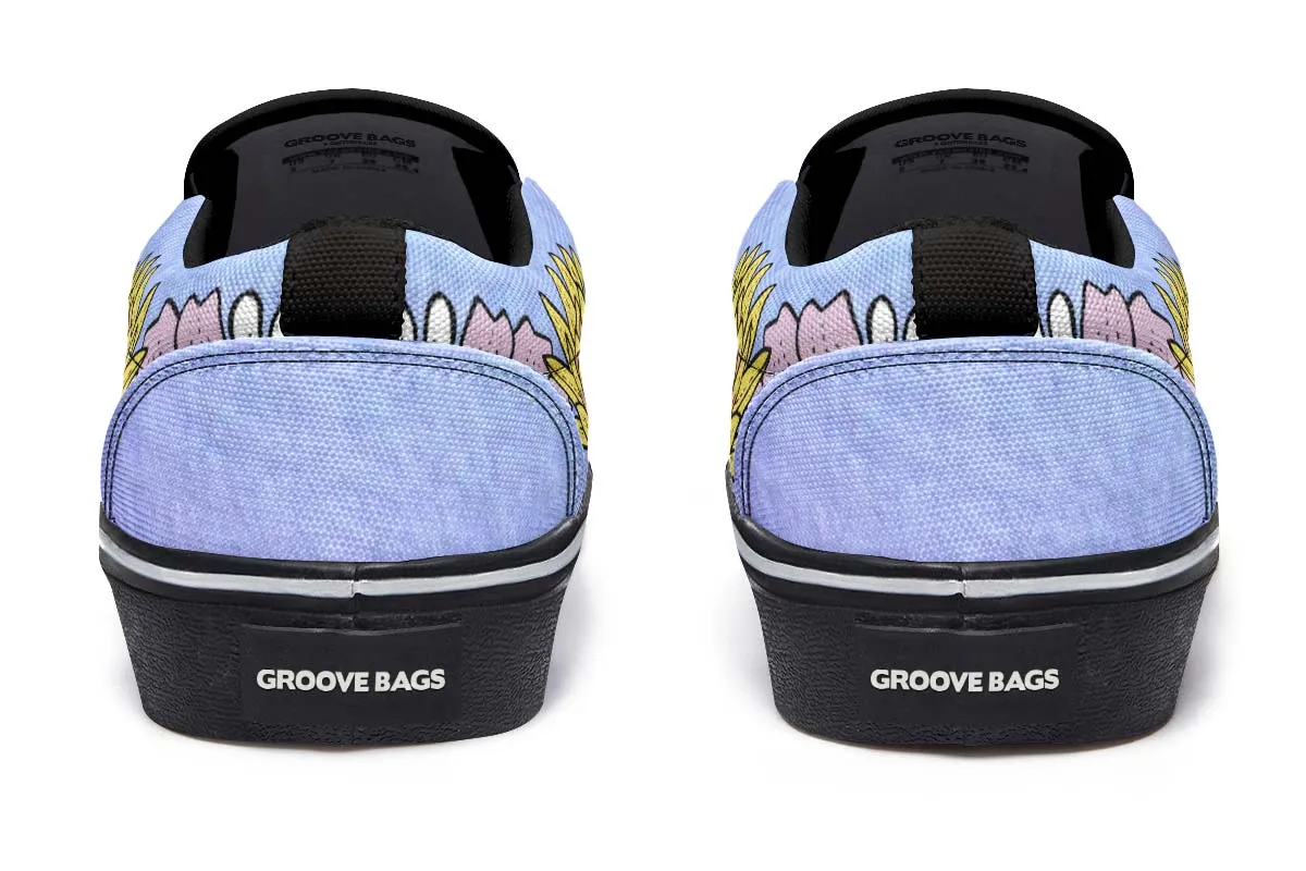 Fun Floral Bernese Mountain Slip-On Shoes
