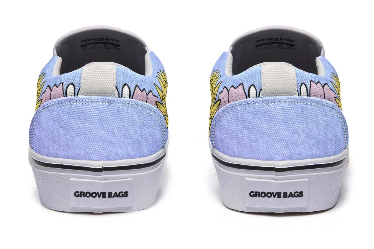 Fun Floral Bernese Mountain Slip-On Shoes
