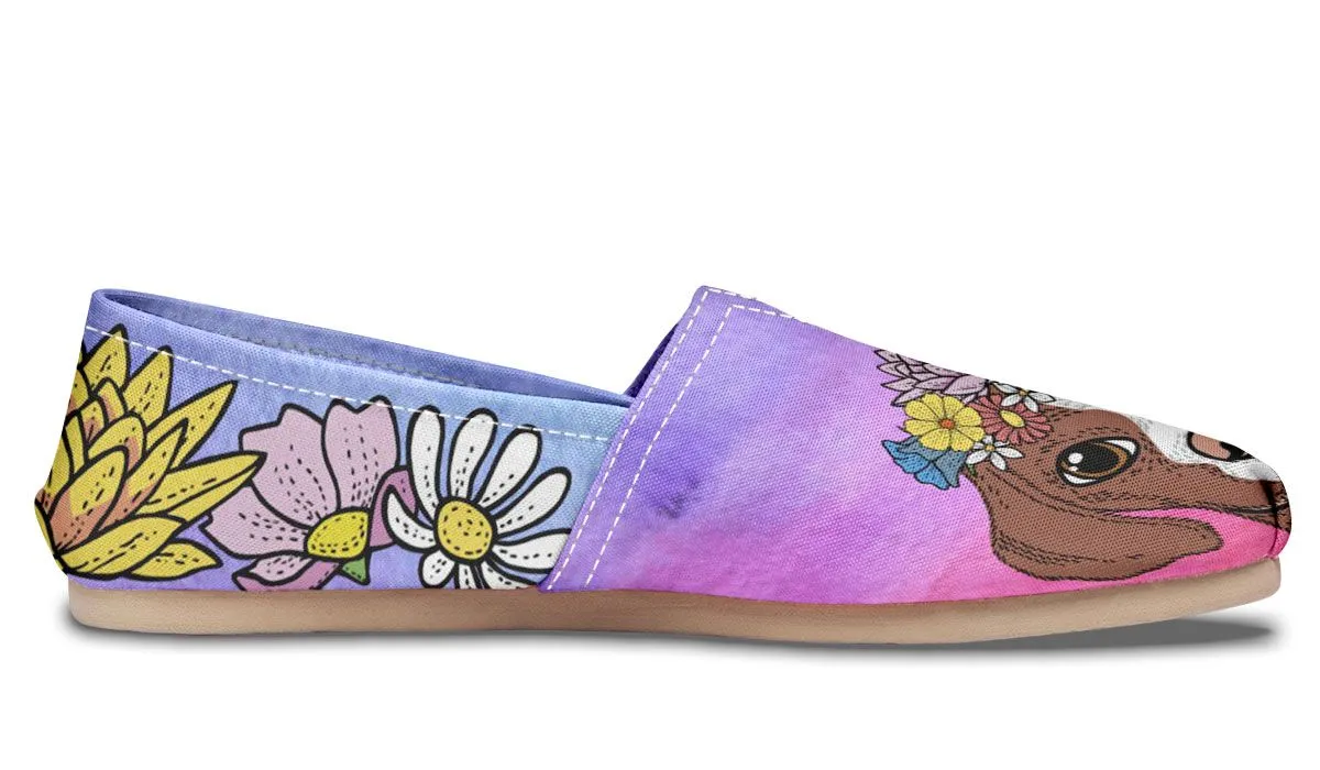 Fun Floral German Shorthair Casual Shoes