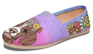 Fun Floral German Shorthair Casual Shoes
