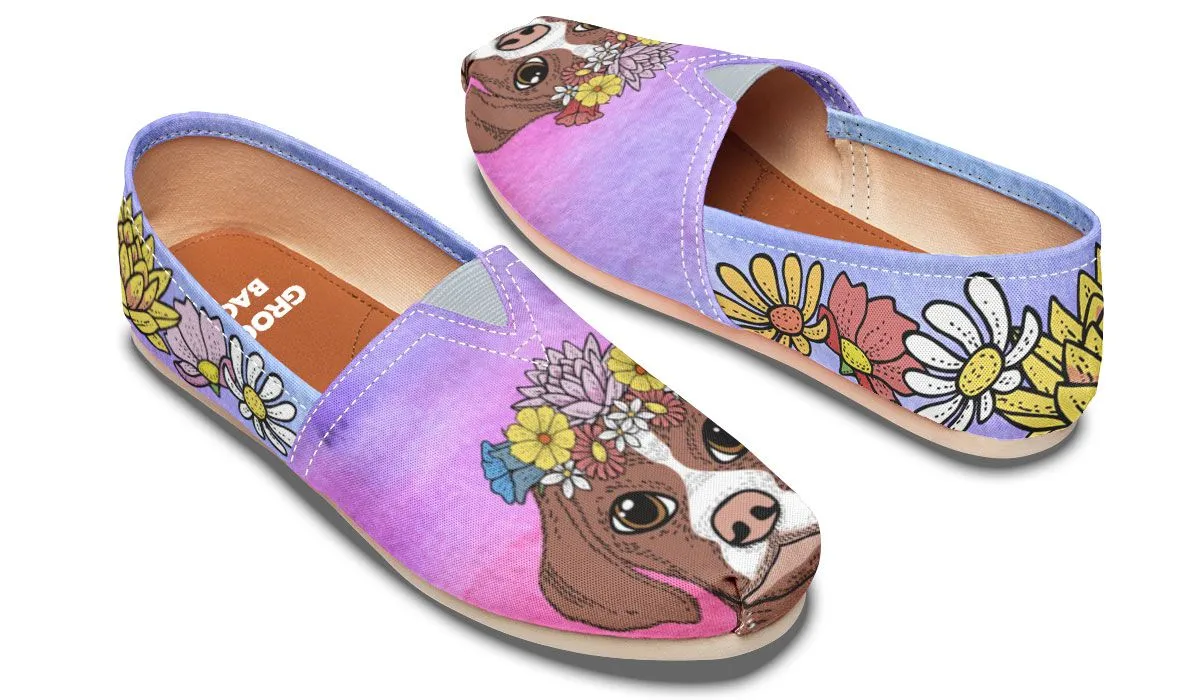 Fun Floral German Shorthair Casual Shoes