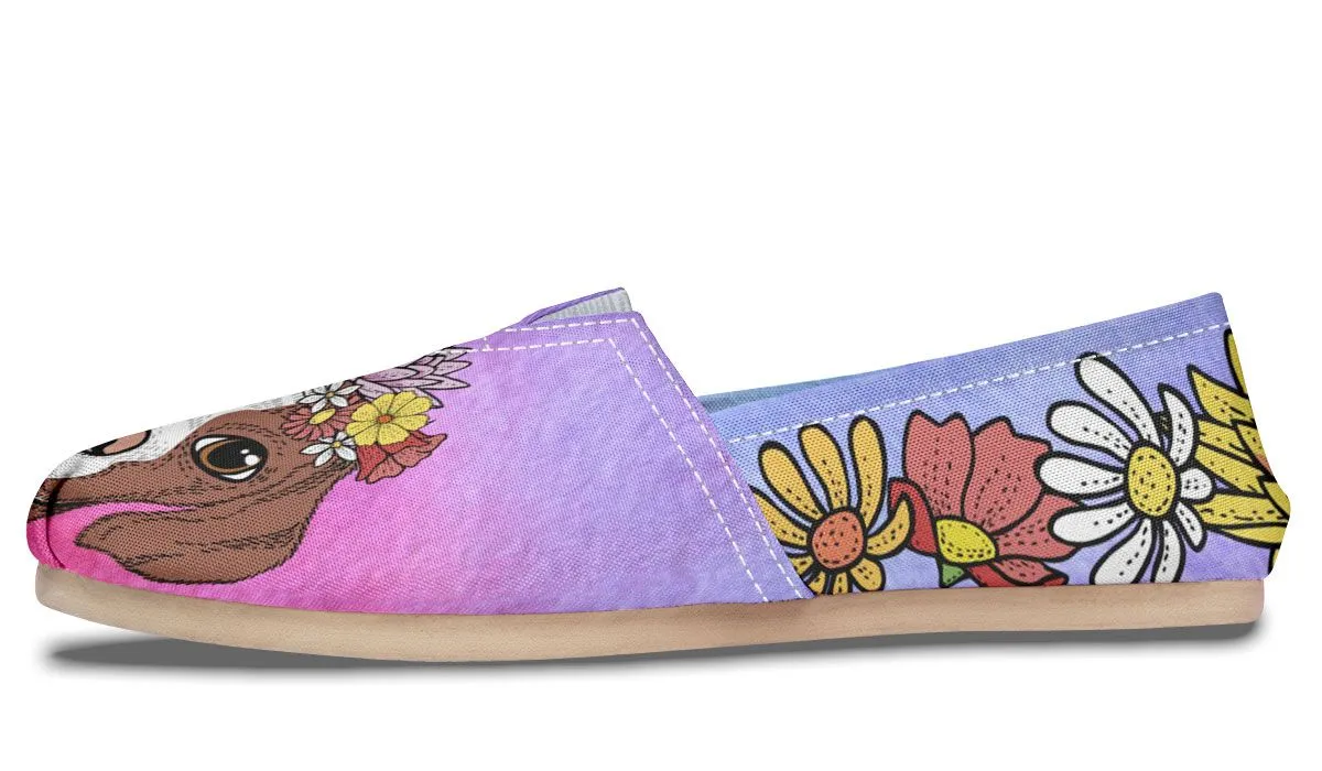 Fun Floral German Shorthair Casual Shoes