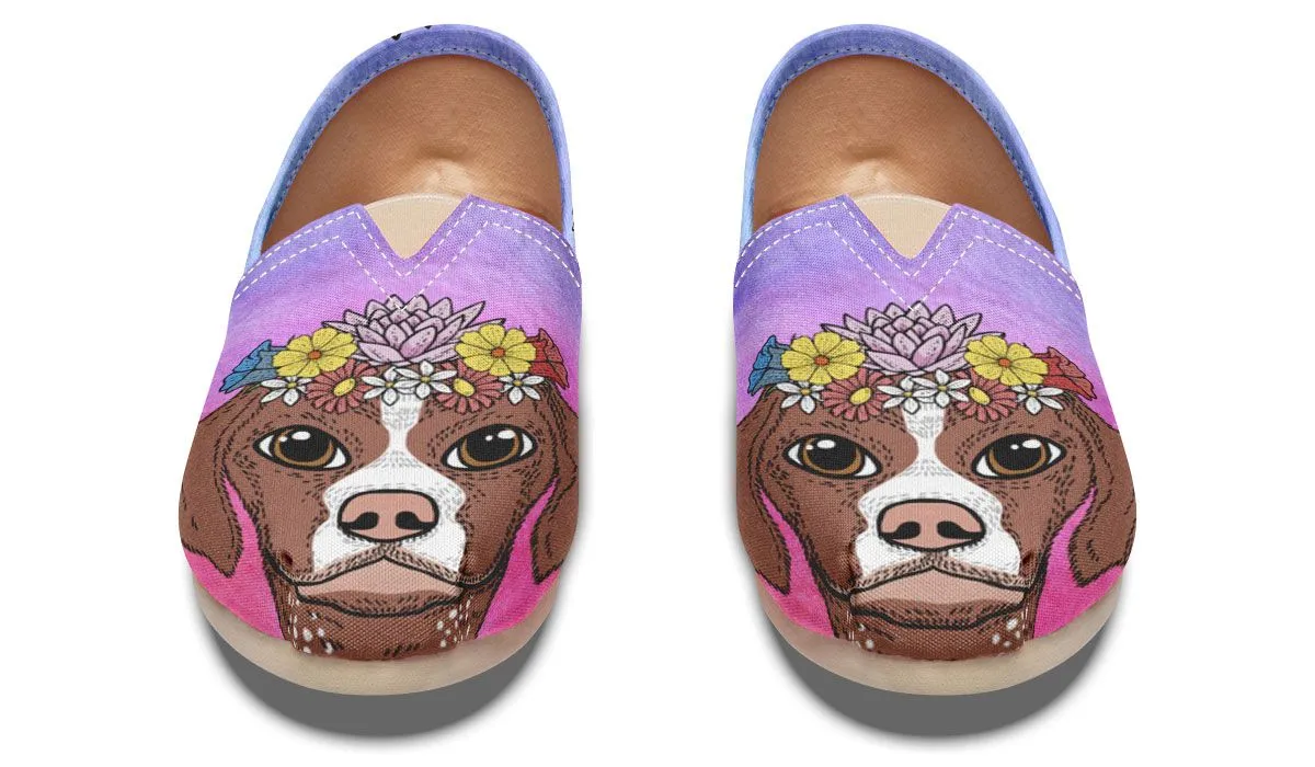 Fun Floral German Shorthair Casual Shoes