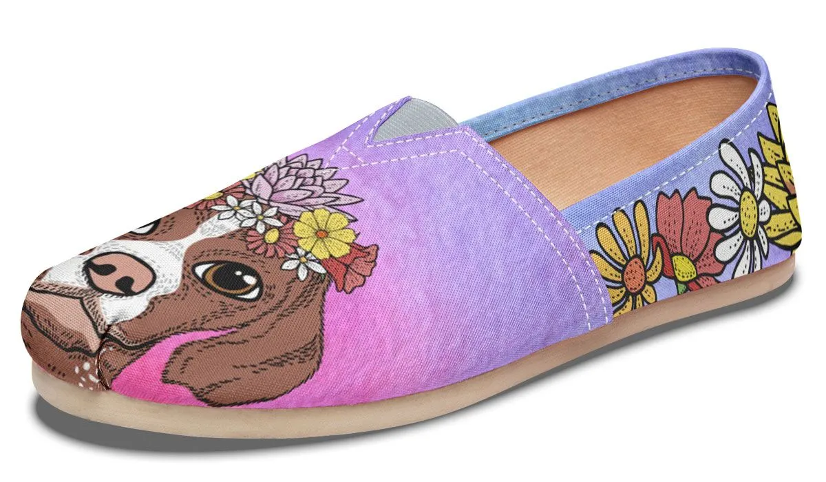 Fun Floral German Shorthair Casual Shoes