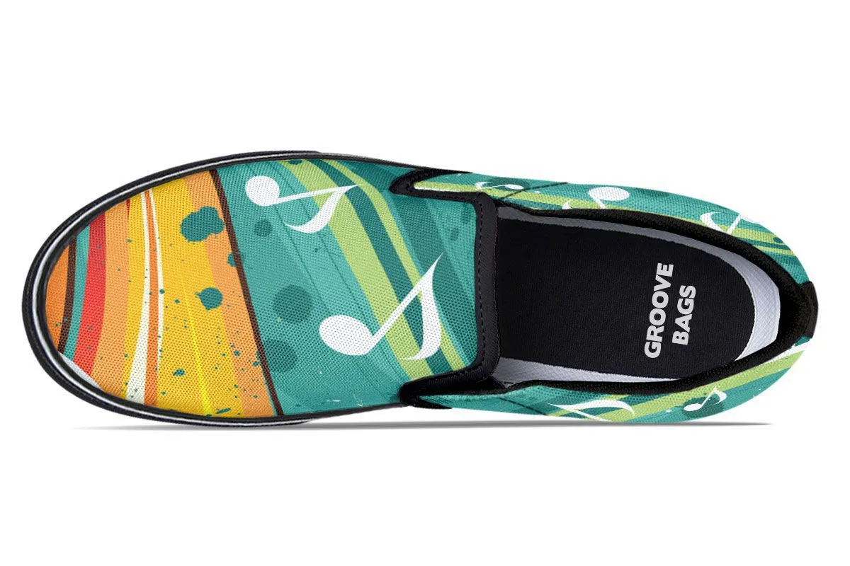 Funky Music Slip-On Shoes