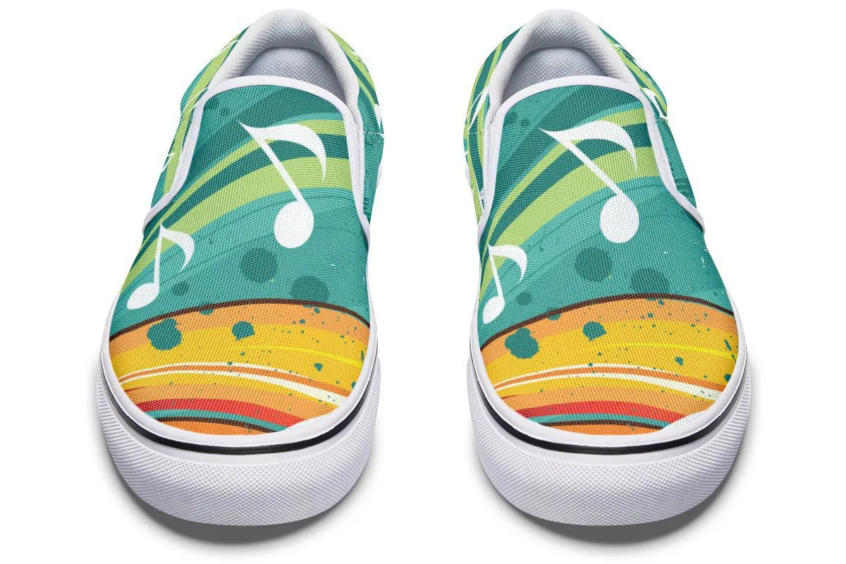 Funky Music Slip-On Shoes