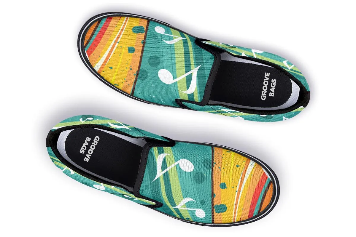 Funky Music Slip-On Shoes