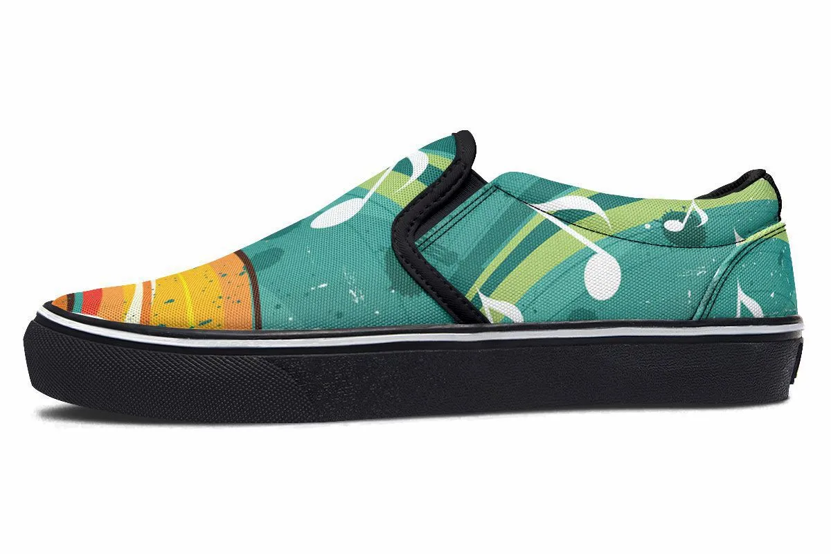 Funky Music Slip-On Shoes
