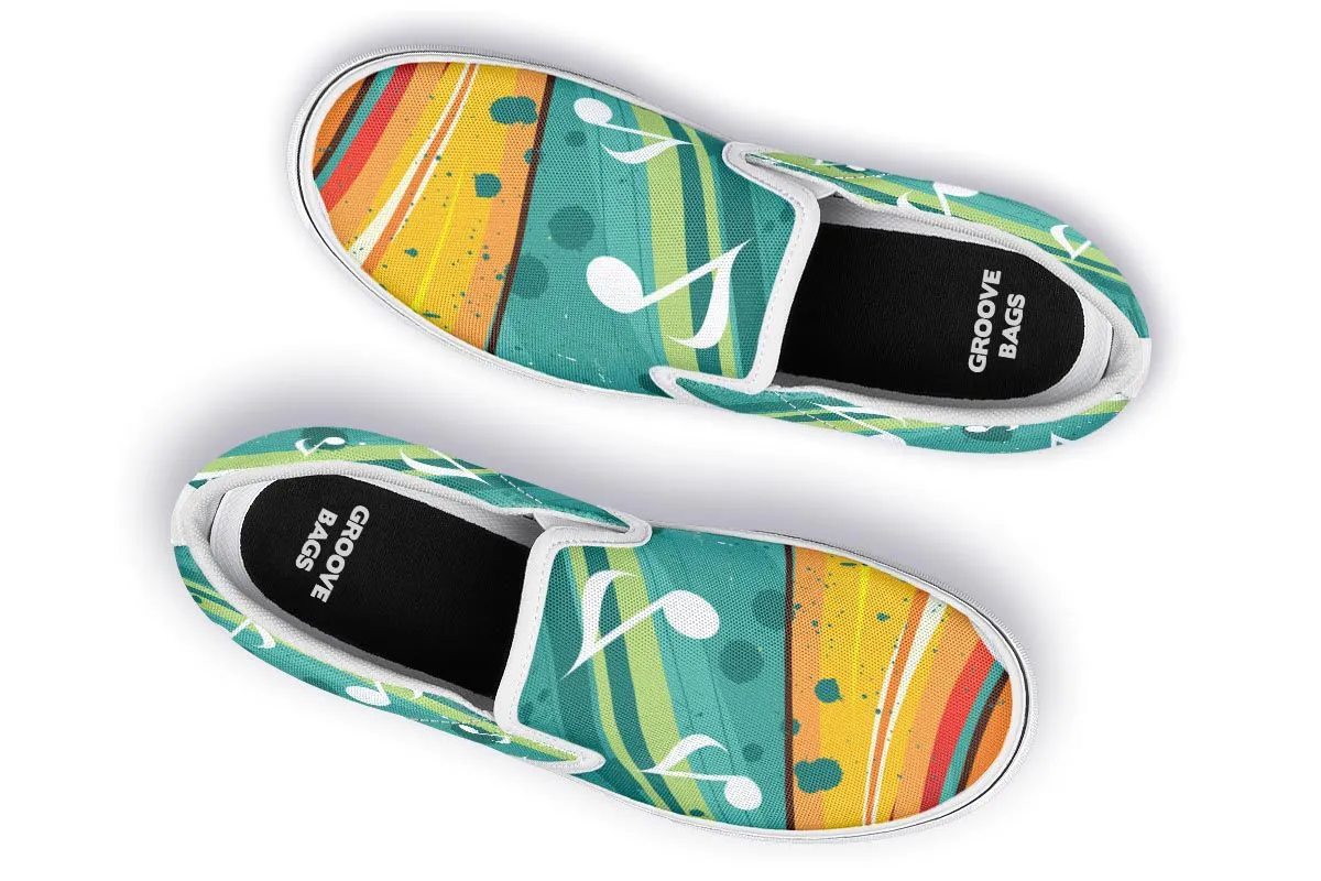 Funky Music Slip-On Shoes