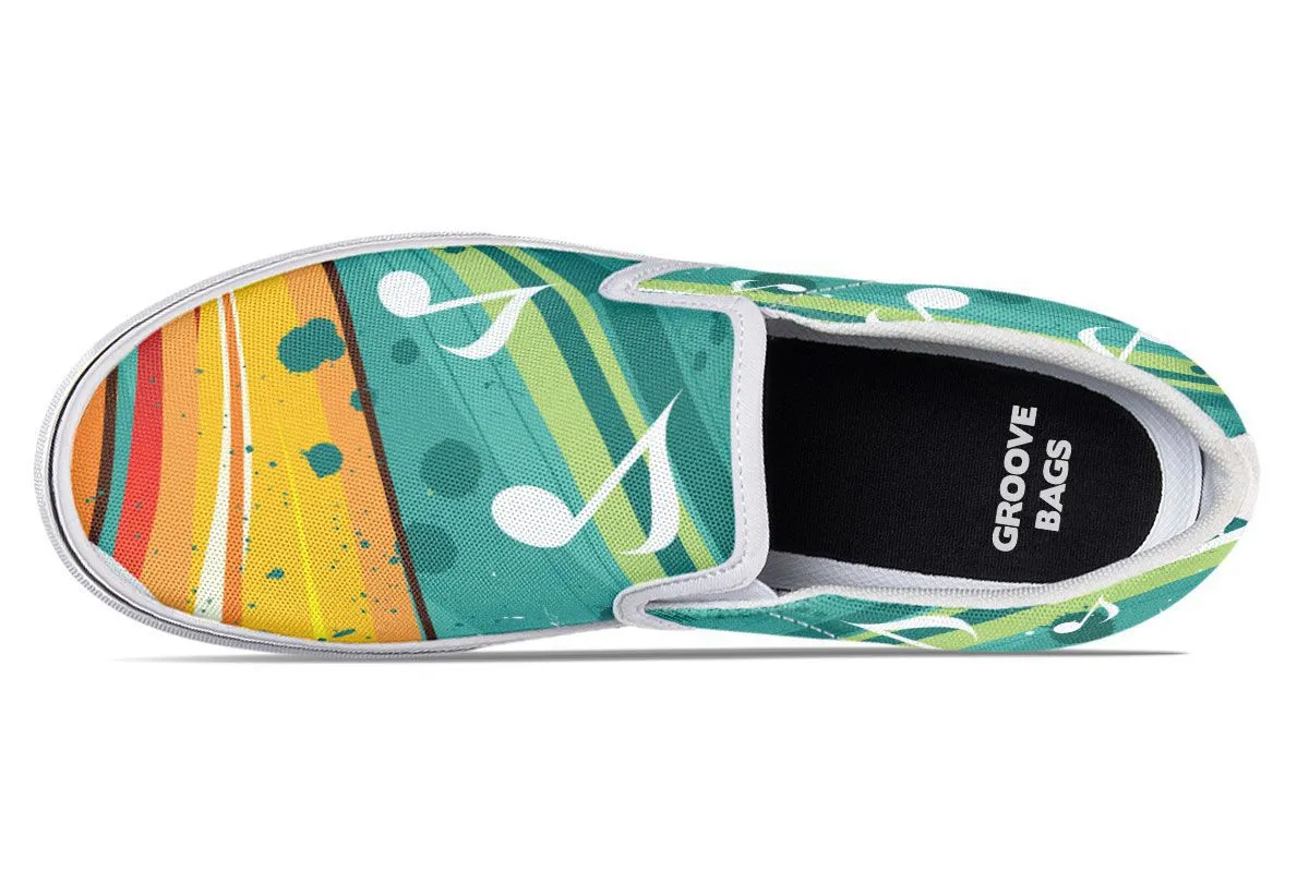 Funky Music Slip-On Shoes