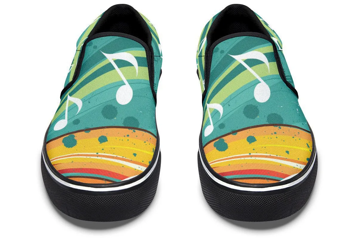 Funky Music Slip-On Shoes