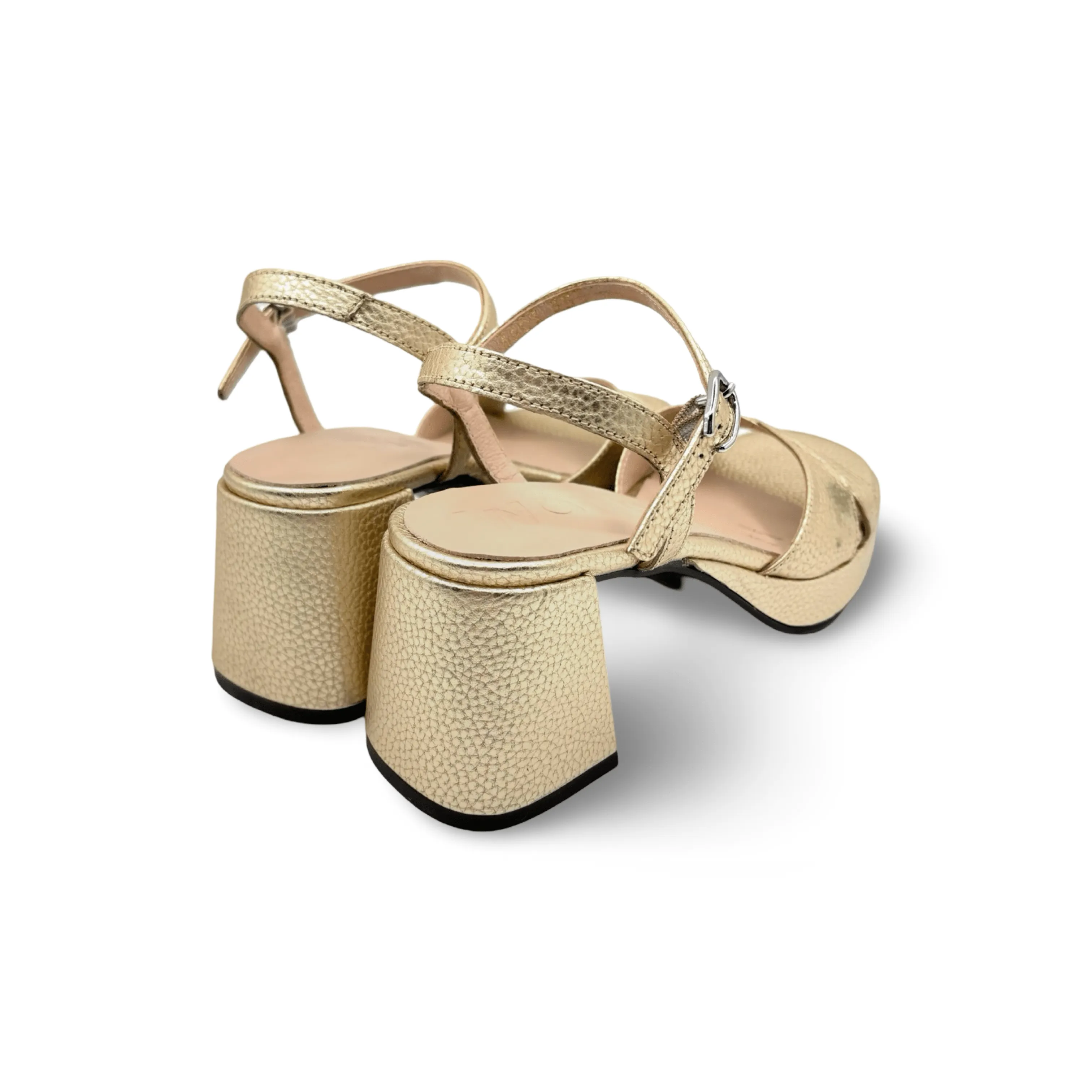 G6803 Gold Platform Sandal