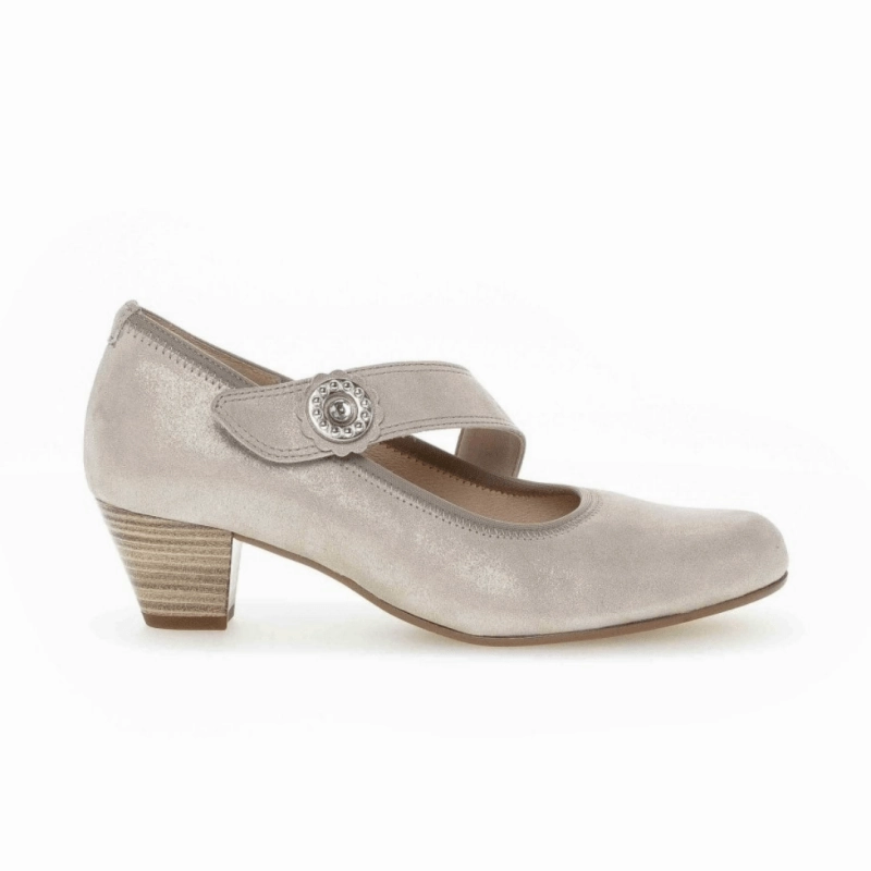 Gabor Women's 66.149.14 Mary Jane Pump - Metallic Beige