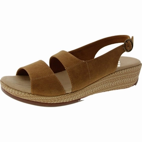 Ganett Womens Woven Faux Leather Slingback Sandals