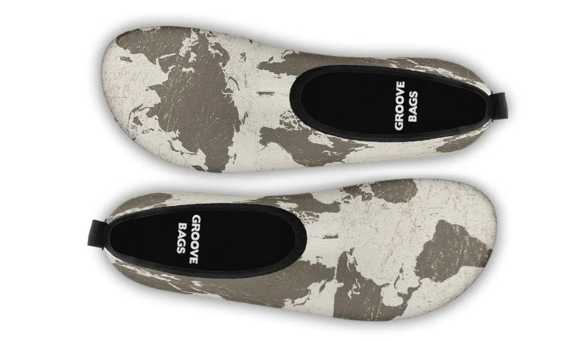 Geography Map Aqua Barefoot Shoes