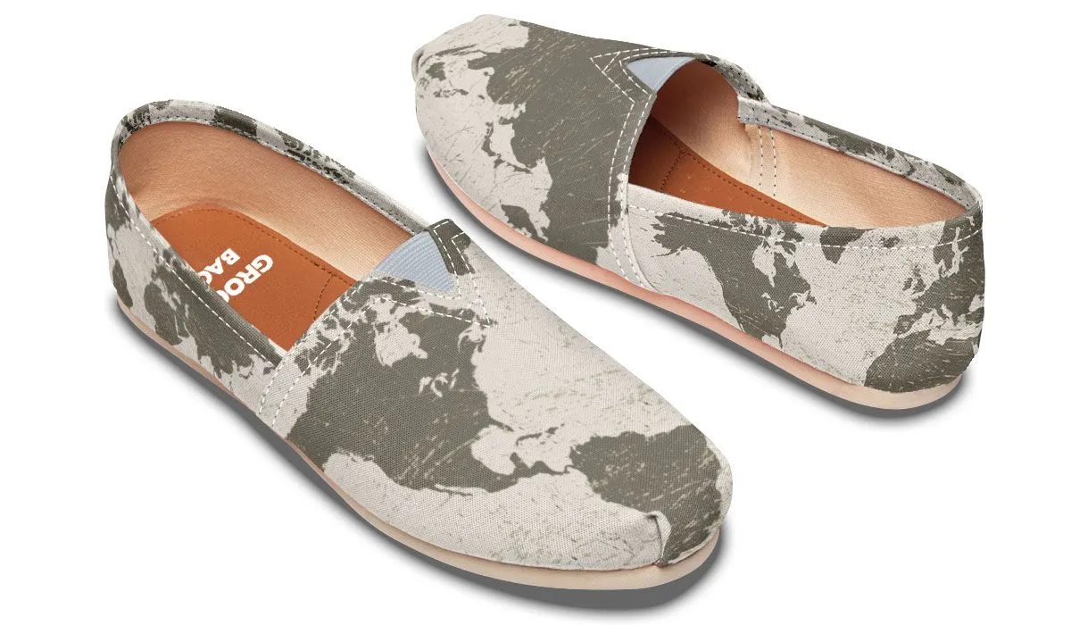 Geography Map Casual Shoes