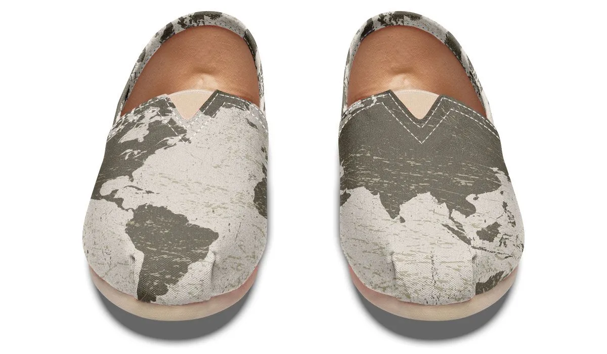Geography Map Casual Shoes