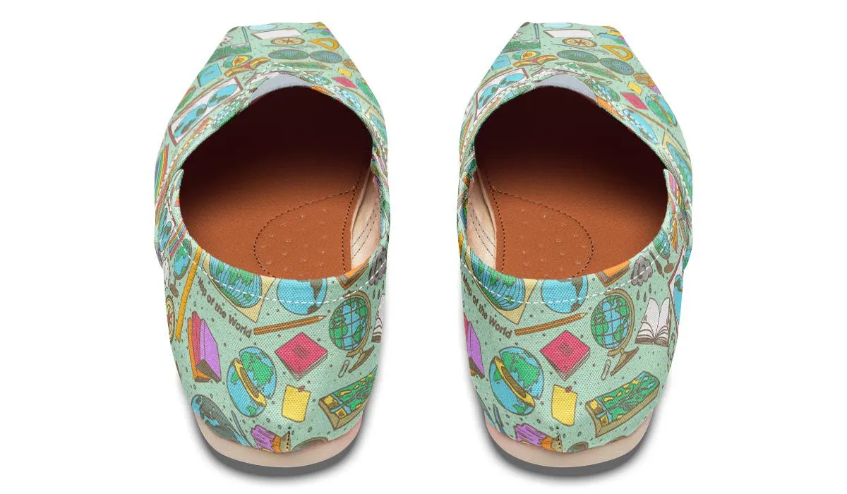 Geography Pattern Casual Shoes