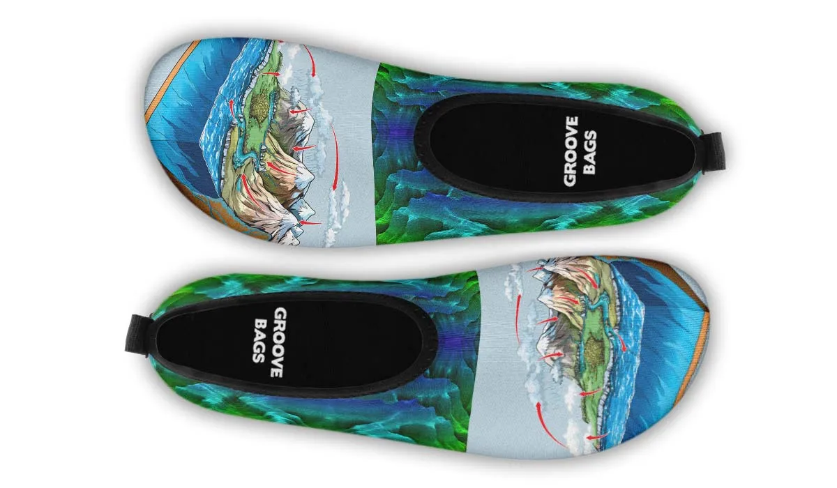 Geological Aqua Barefoot Shoes