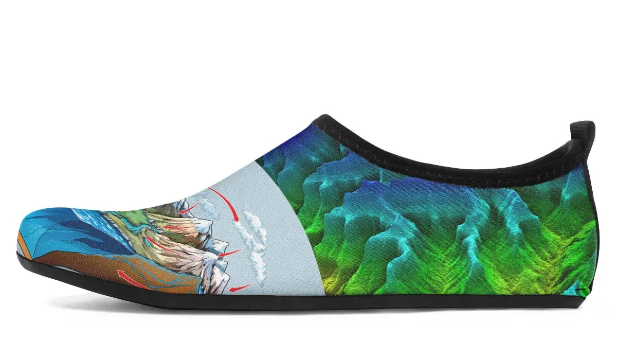 Geological Aqua Barefoot Shoes