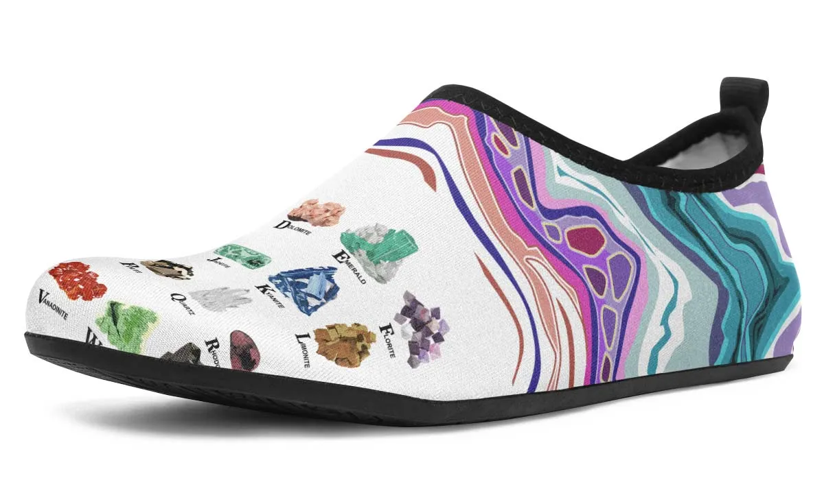 Geology Alphabet Aqua Barefoot Shoes