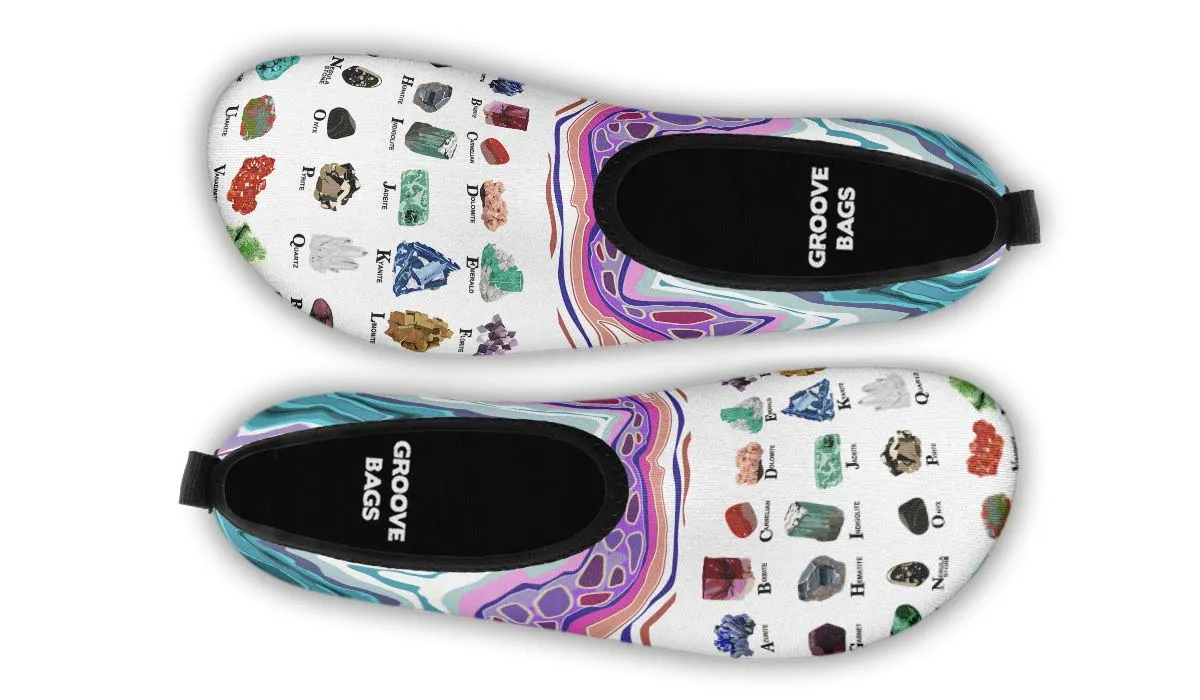 Geology Alphabet Aqua Barefoot Shoes
