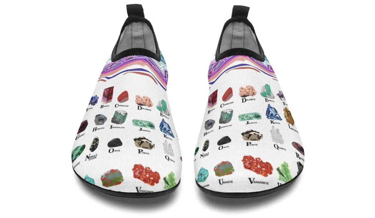 Geology Alphabet Aqua Barefoot Shoes
