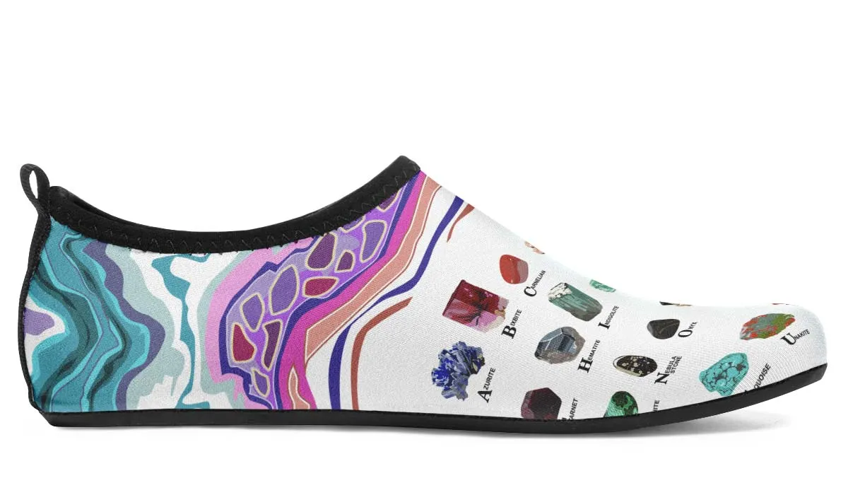 Geology Alphabet Aqua Barefoot Shoes