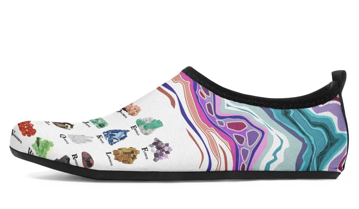 Geology Alphabet Aqua Barefoot Shoes