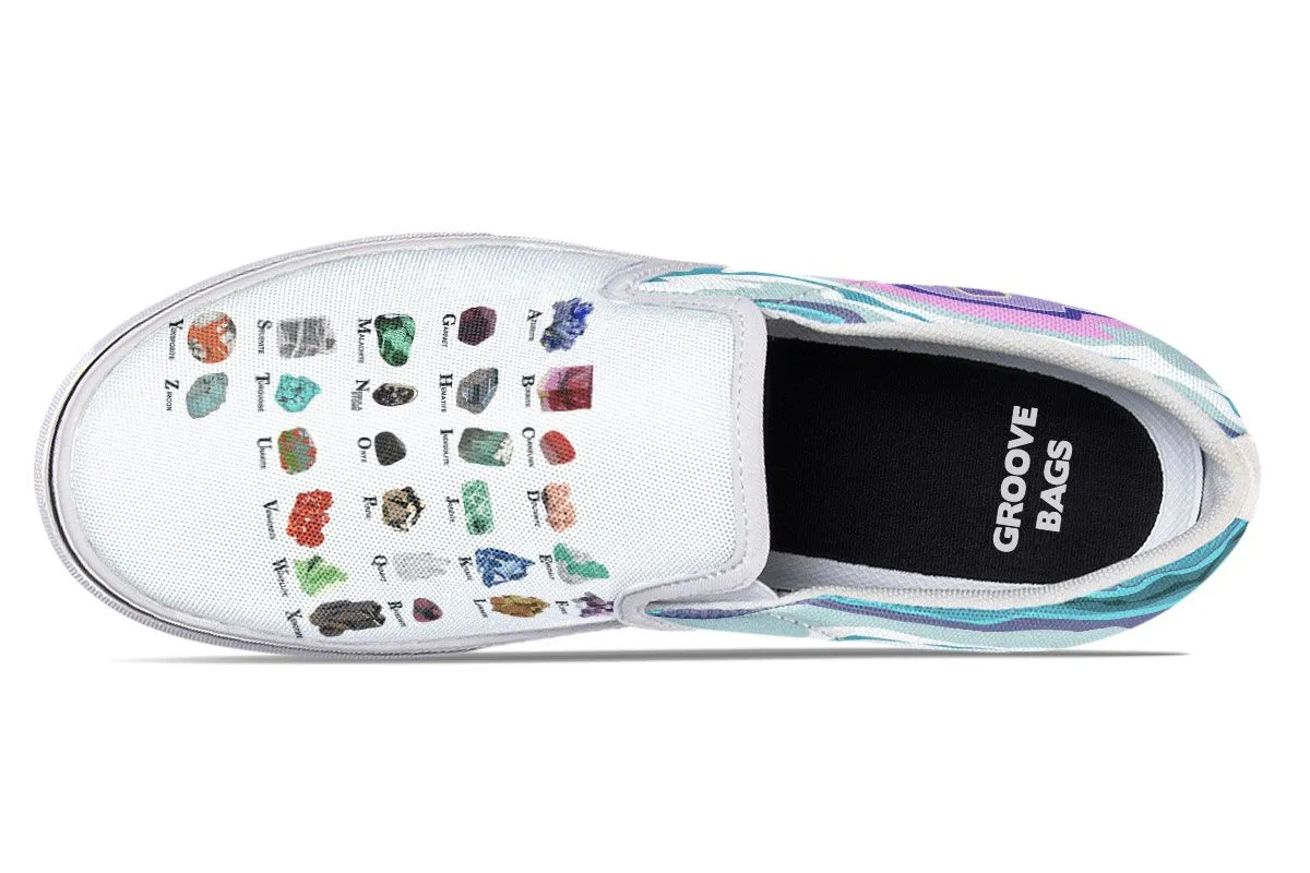 Geology Alphabet Slip-On Shoes