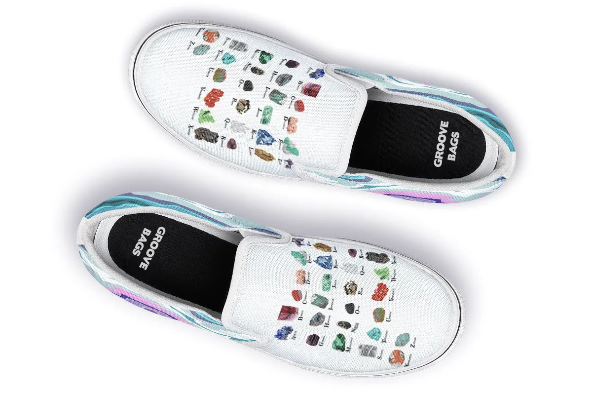 Geology Alphabet Slip-On Shoes